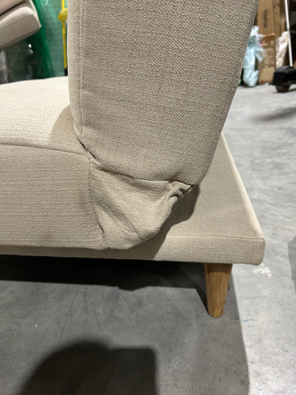 John Lewis Linear Medium 2 Seater Sofa Bed, Light Leg, Chenille Natural