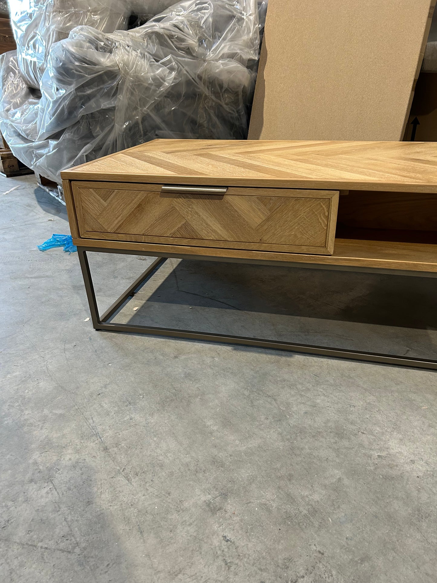 John Lewis Coffee Table Estate 2 Drawer Oak Wood  Natural