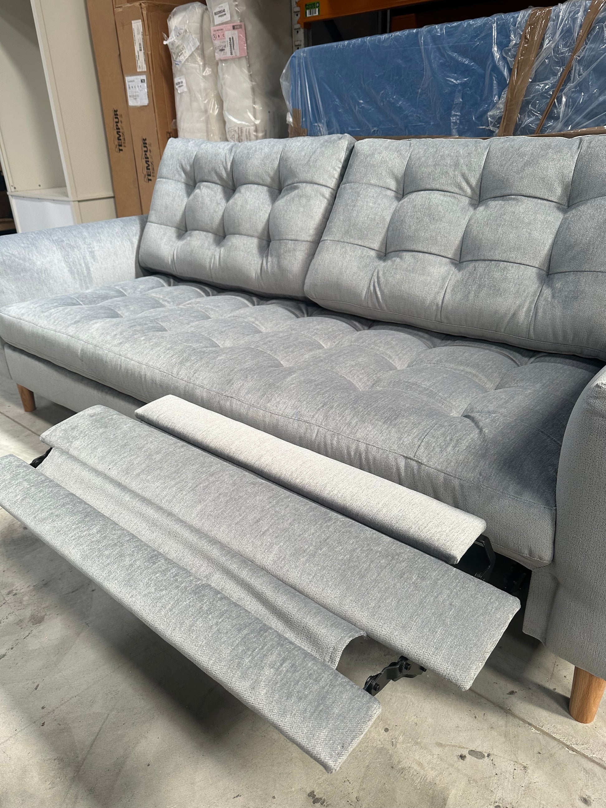 John Lewis Draper II Large Motion Sofa Easy Clean Ocean Blue
