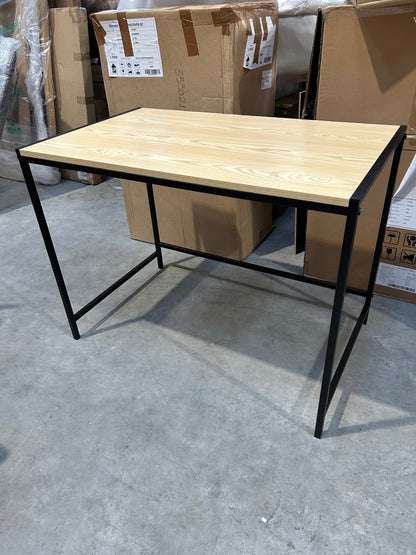 John Lewis Box Desk, Oak/Black