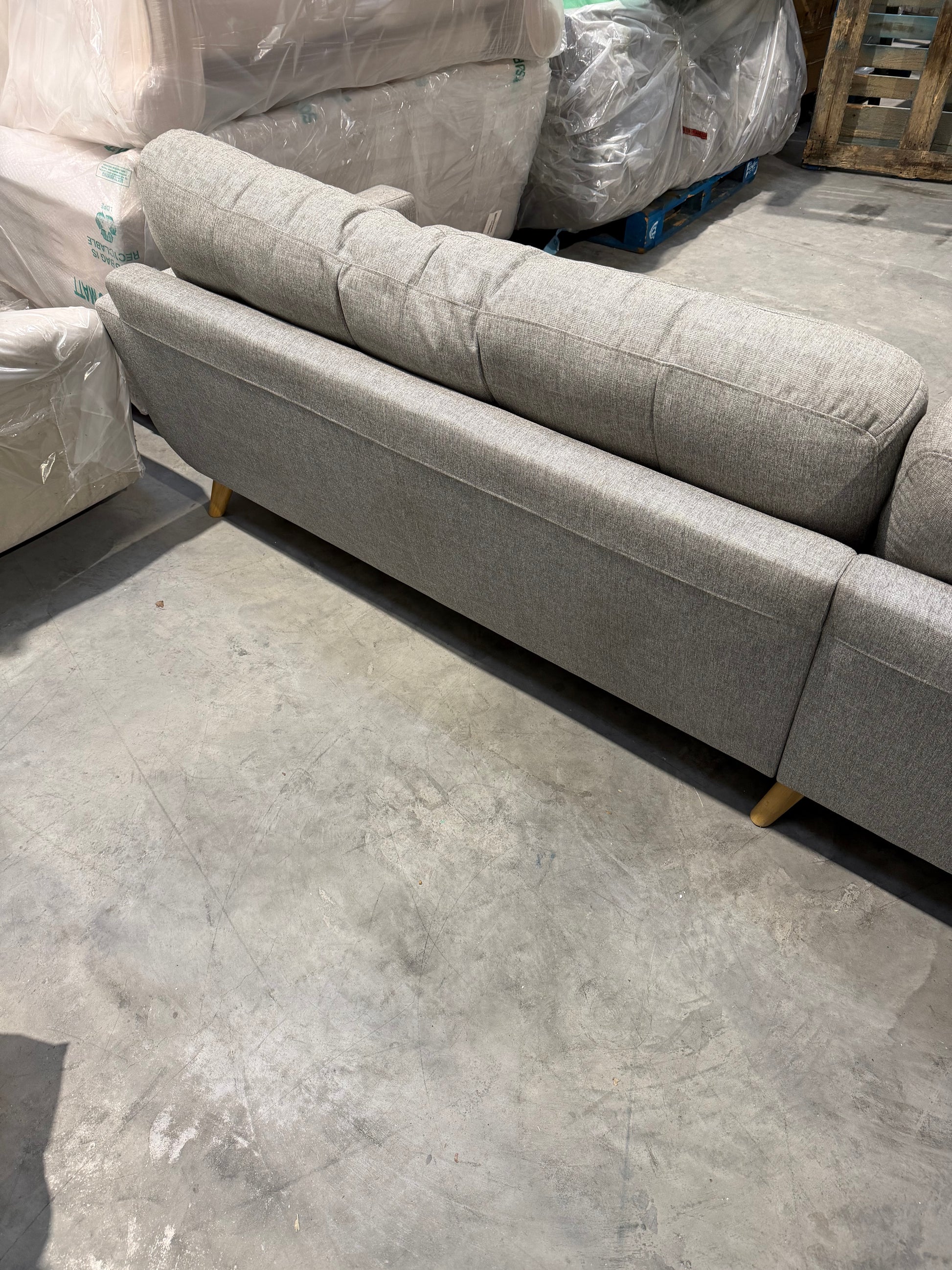 John Lewis Corner Sofa Barbican 5+ Seater Connie Grey