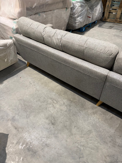 John Lewis Corner Sofa Barbican 5+ Seater Connie Grey