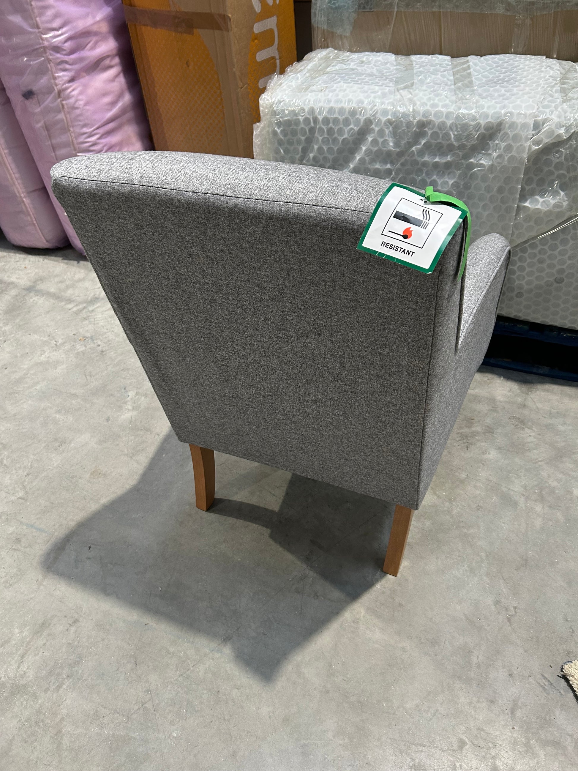 John Lewis Sterling Armchair Soft Tweed Grey