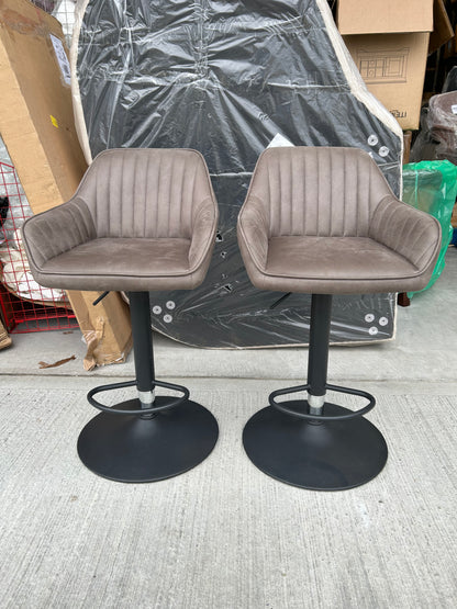 John Lewis Brooks Gas Lift Adjustable Bar Chairs Mocha