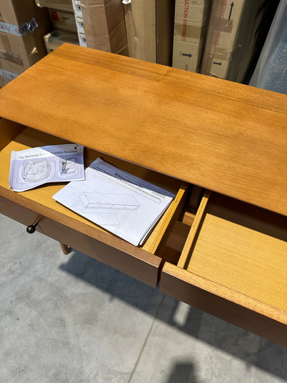 West Elm Mid-Century Wood Console Table, Acorn