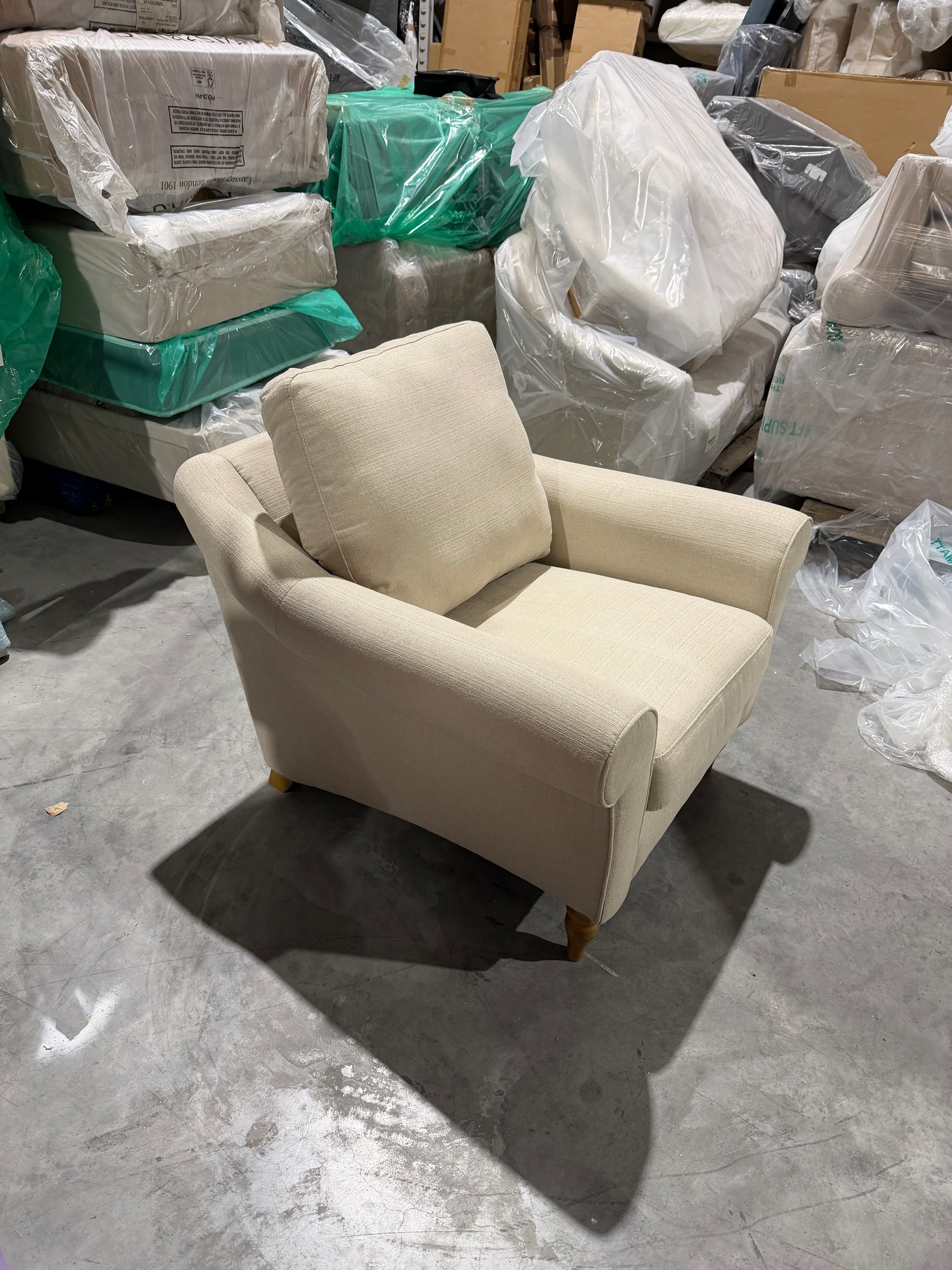 John Lewis Camber Armchair Chenille Weave Putty