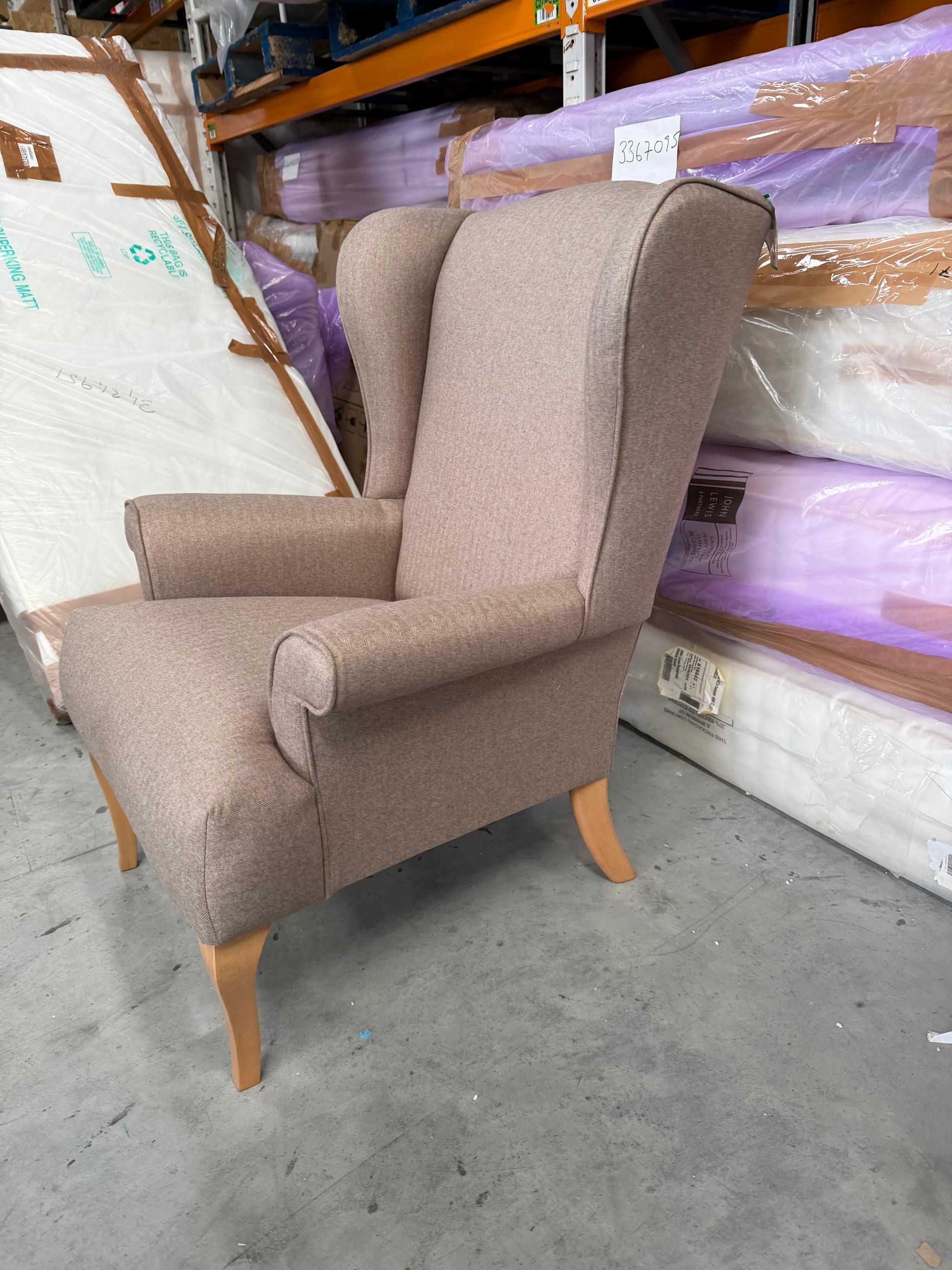 John Lewis Shaftesbury Armchair Brushed Tweed Mole