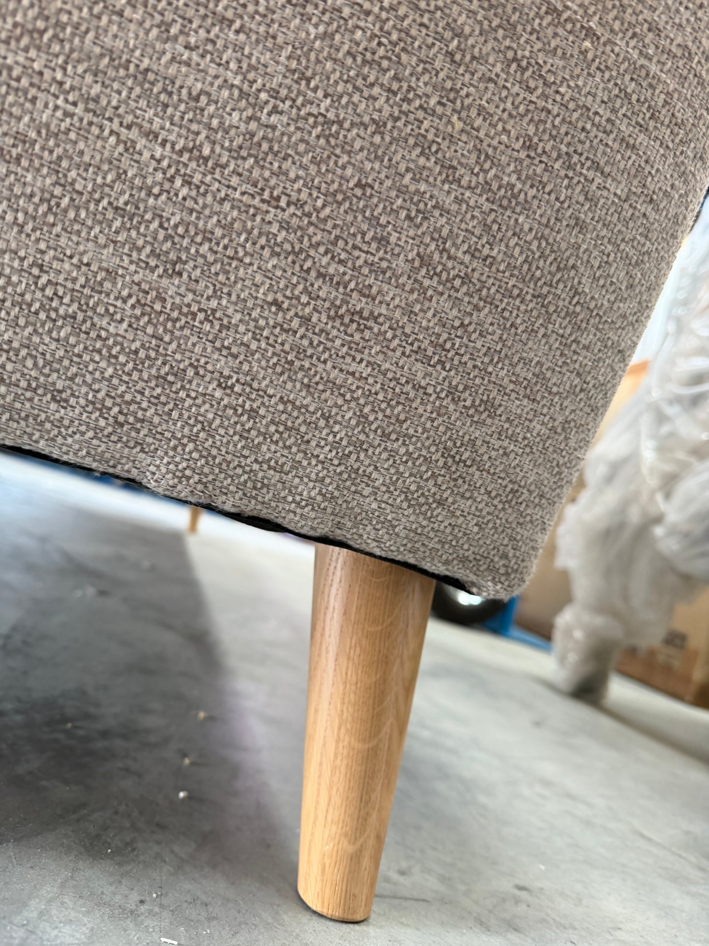 John Lewis Ambleside Large 3 Seater Sofa, Light Leg, Textured Weave Natural