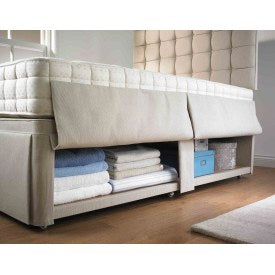 Hypnos HideAway™ Upholstered Divan King Size Stone Beige Chenille