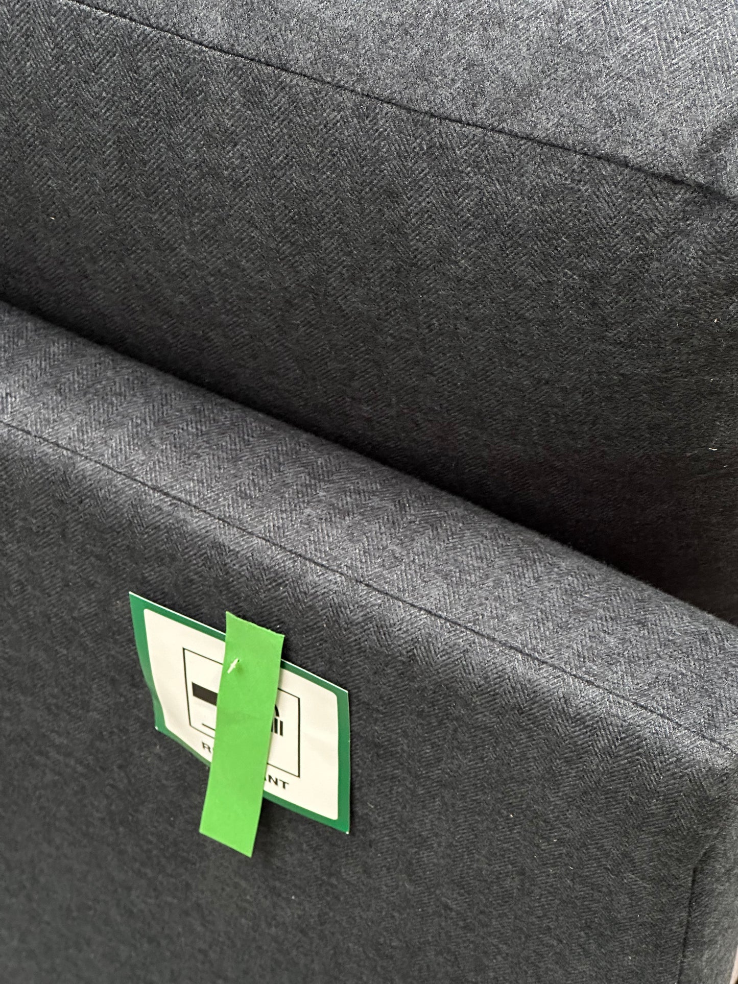 John Lewis Oliver Small Armless Soft Brusehd Tweed Navy Band A