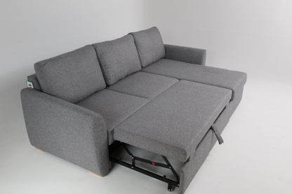 John Lewis Sofa Bed with Storage Sansa Splayed Arm in Tweed