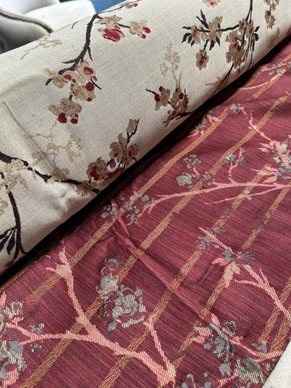 John Lewis Blossom Weave Furnishing Fabric, Russet 25 meters