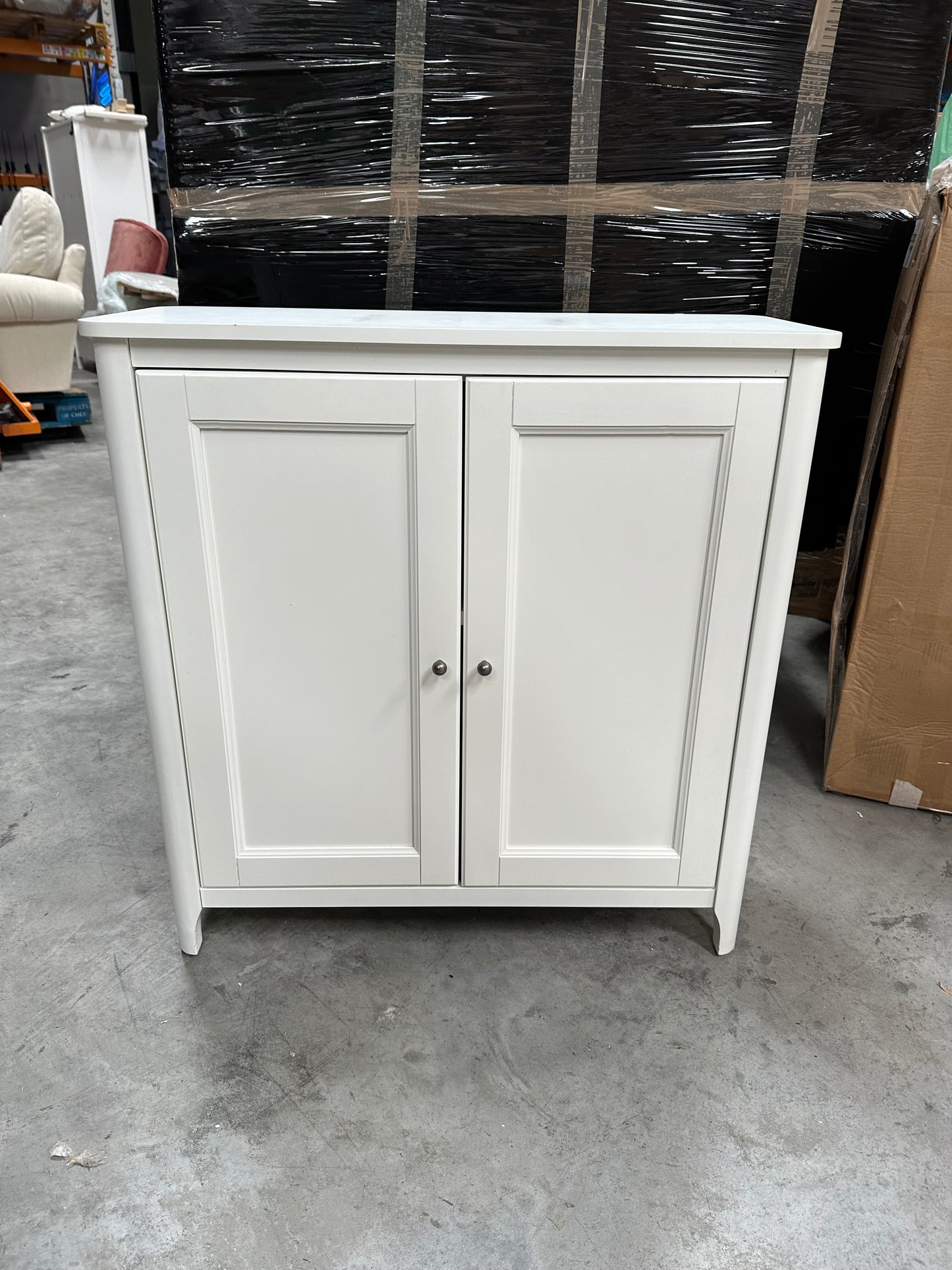John Lewis Portsman Double Towel Cupboard, White