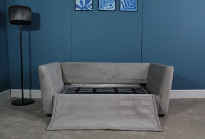 Brook & Wilde 2 Seater Sofa Bed in Stone Velvet - Made in UK - Bespoke