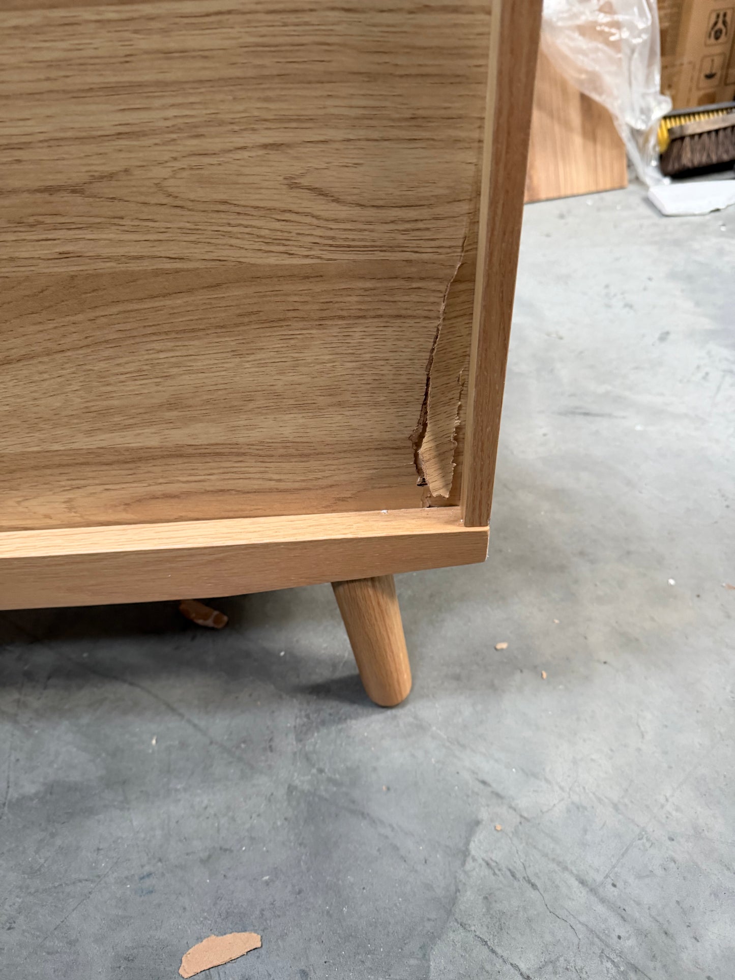 John Lewis Bow 6 Drawer Chest, Natural