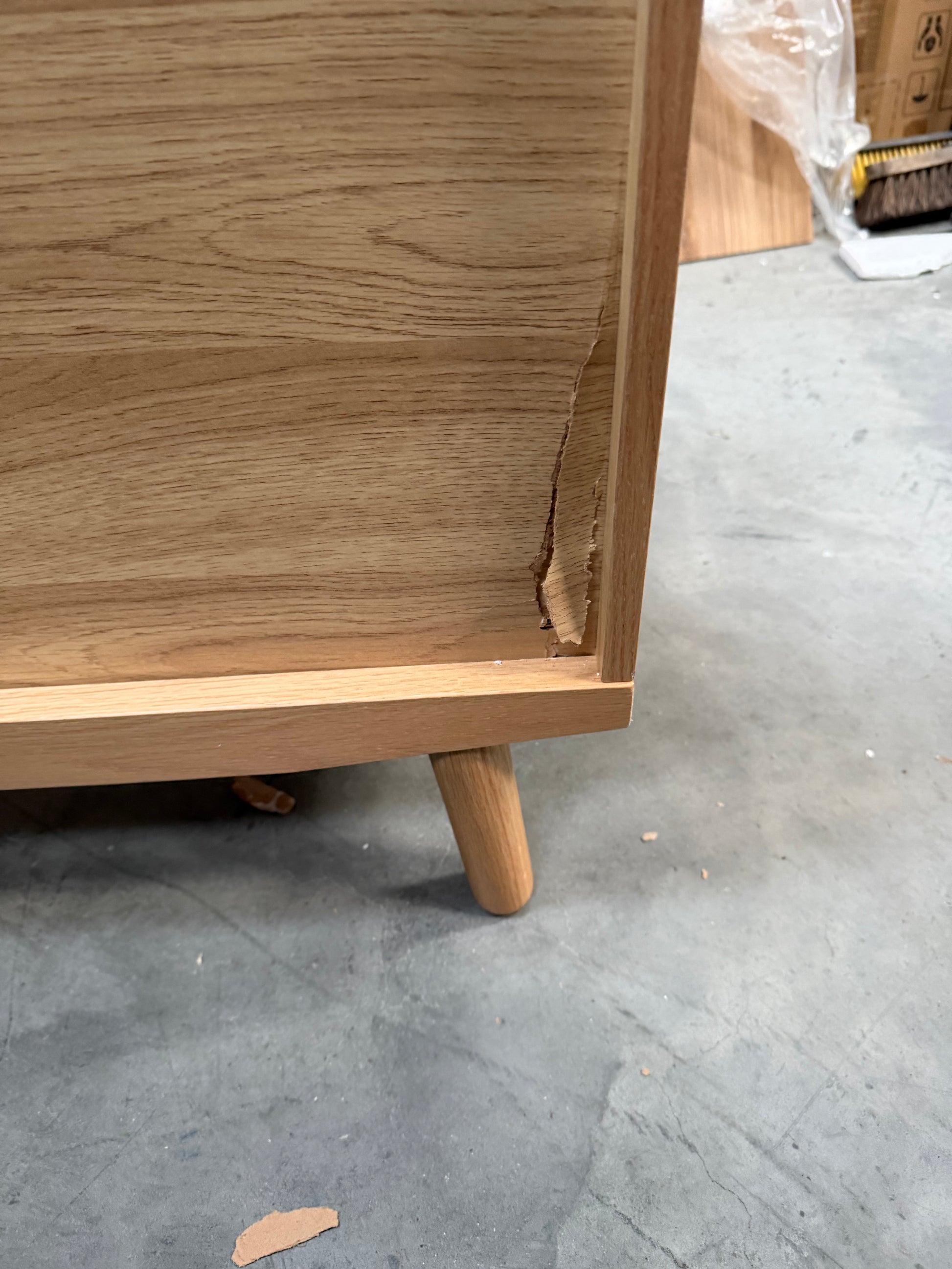 John Lewis Bow 6 Drawer Chest, Natural