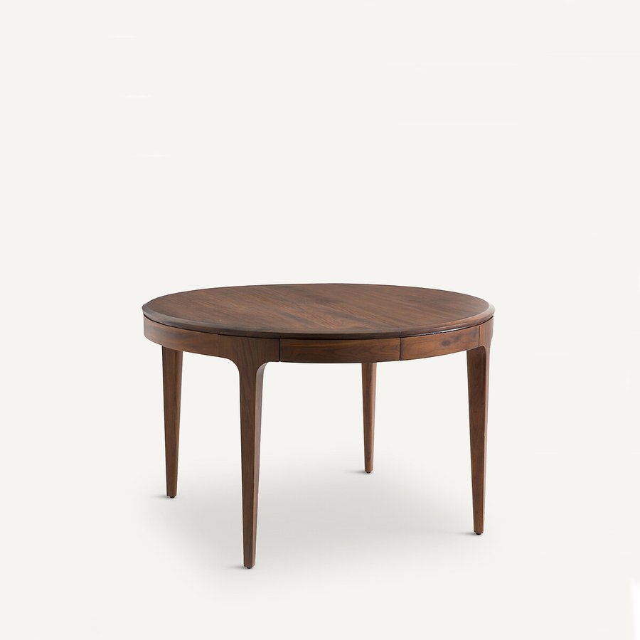 La Redoute AM.PM Sanara Walnut and Veneer Extendable Round Table 8 People