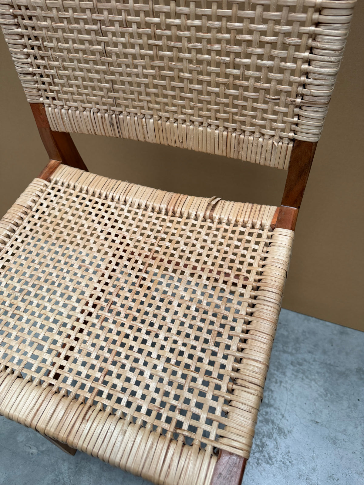 Nkuku Madrisana Acacia & Rattan Bar Stool