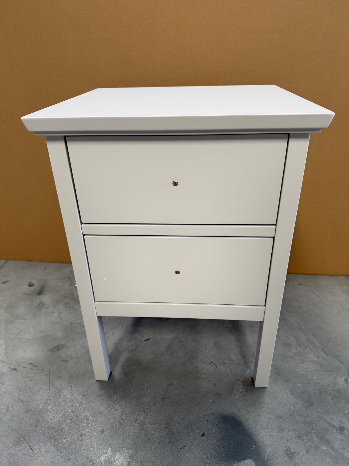 John Lewis Wilton 2 Drawer Bedside Storage Cabinet, Linen