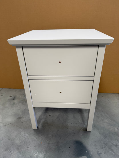 John Lewis Wilton 2 Drawer Bedside Storage Cabinet, Linen