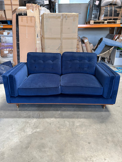 John Lewis Swoon Munich medium 2 Seater Sofa, Dark Leg, Ink Velvet