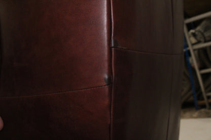 John Lewis Saddle Leather Armchair, Dark Leg, Darwin Dark Brown