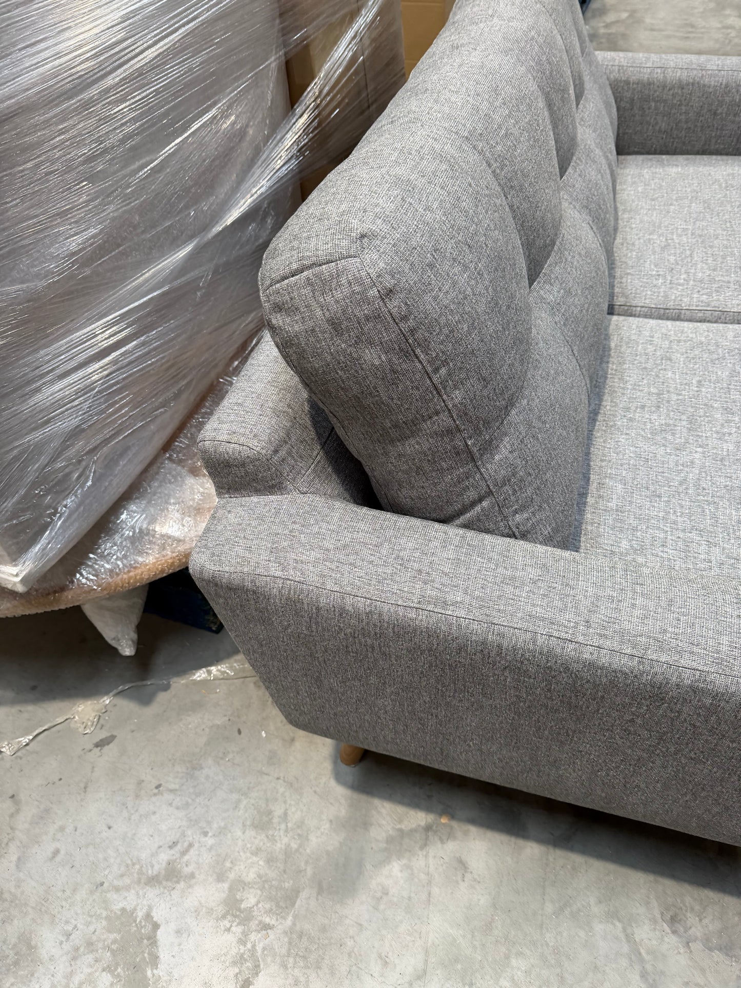 John Lewis Barbican Medium 2 Seater Sofa Aquaclean Connie Grey