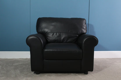 Habitat Salisbury Leather Armchair - Black