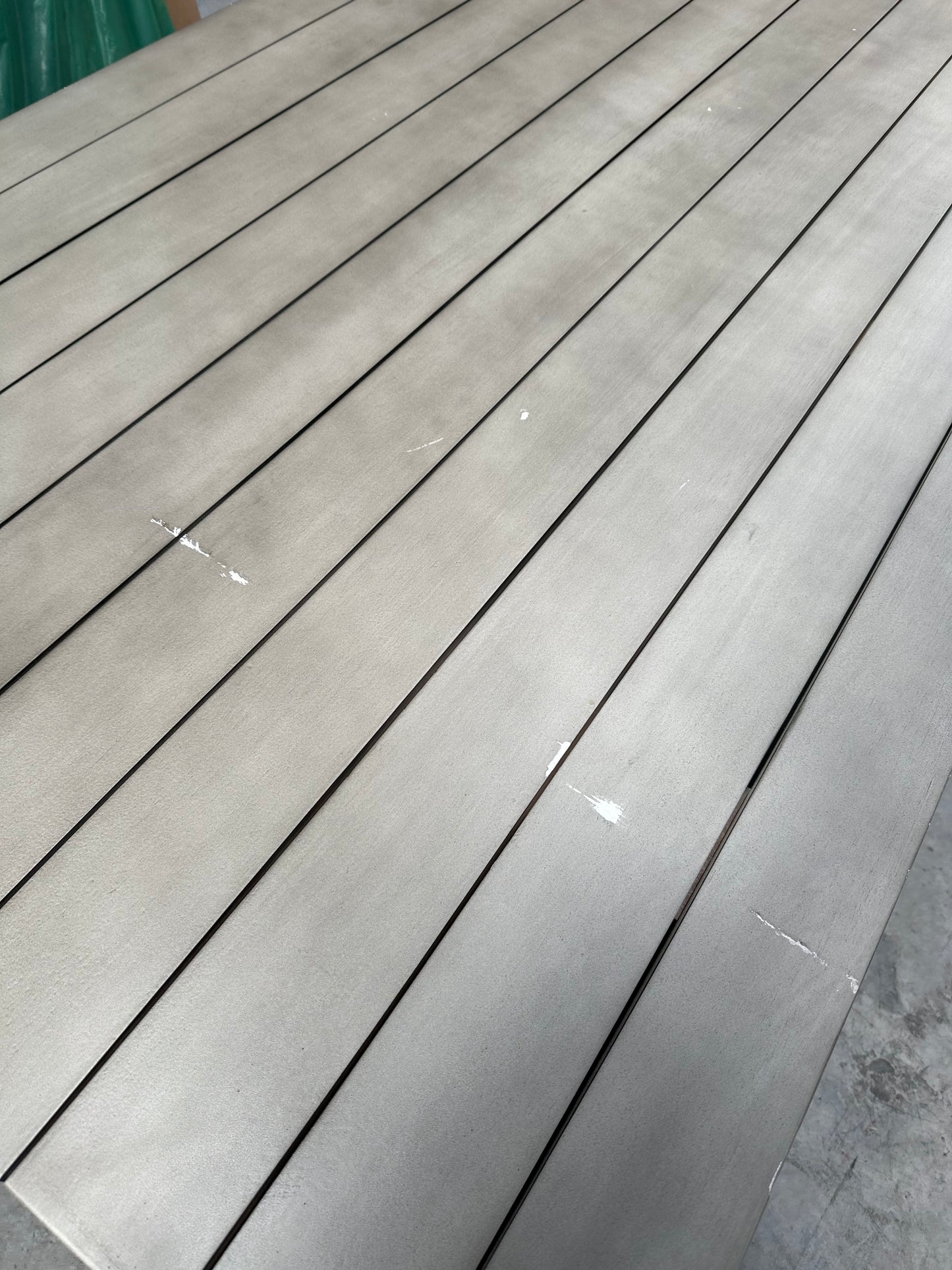 Gallery Direct Taranto 8-Seater Rectangular Acacia Wood Garden Dining Table, Grey