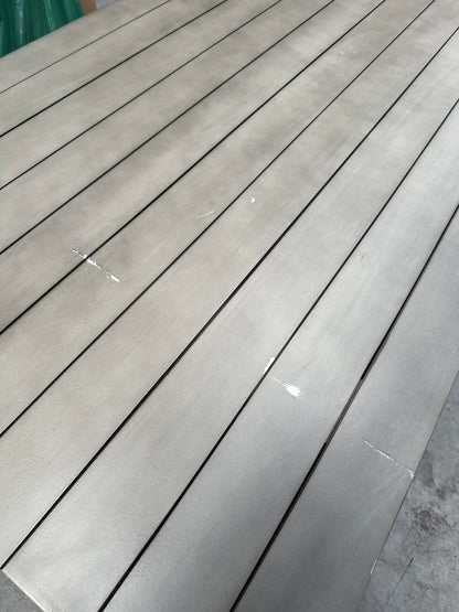 Gallery Direct Taranto 8-Seater Rectangular Acacia Wood Garden Dining Table, Grey