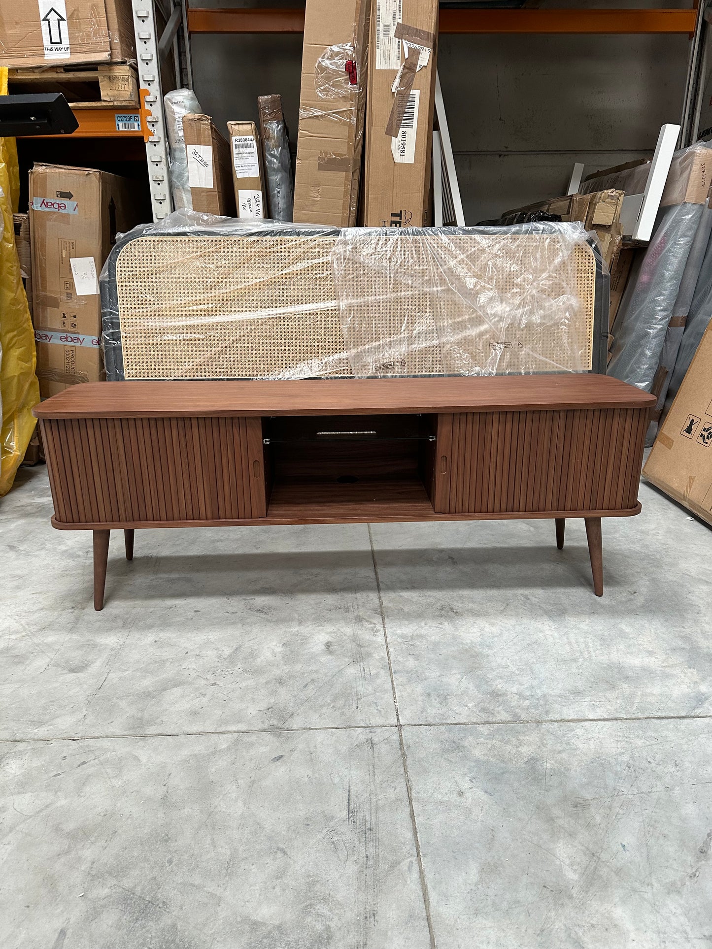 John Lewis Grayson Large TV Unit, Dark Brown