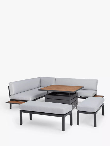 John Lewis Platform 8 -Seater CornerJohn Lewis Platform 8 -Seater Corner Garden Dining/Lounge Set with Height-Adjustable Table, Grey