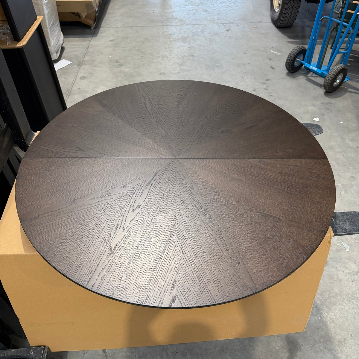 John Lewis Notch Extending 4-6 Seater Round Dining Table, Dark Stain