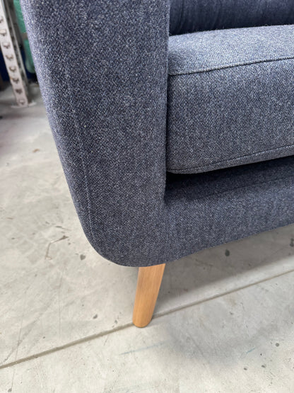 John Lewis Barbican Large 3 Seater Sofa Tweed Navy