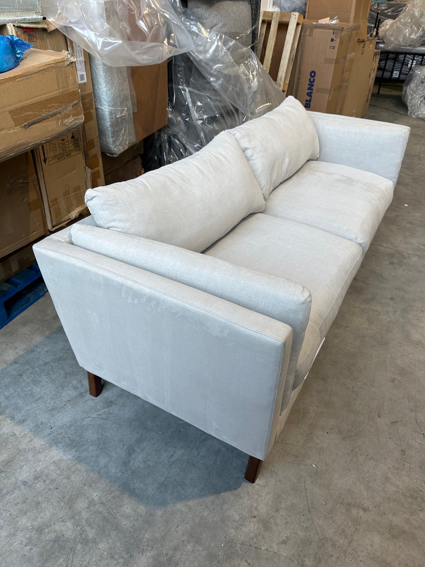 John Lewis Trim Grand 4 Seater Sofa Soft Weave Clay