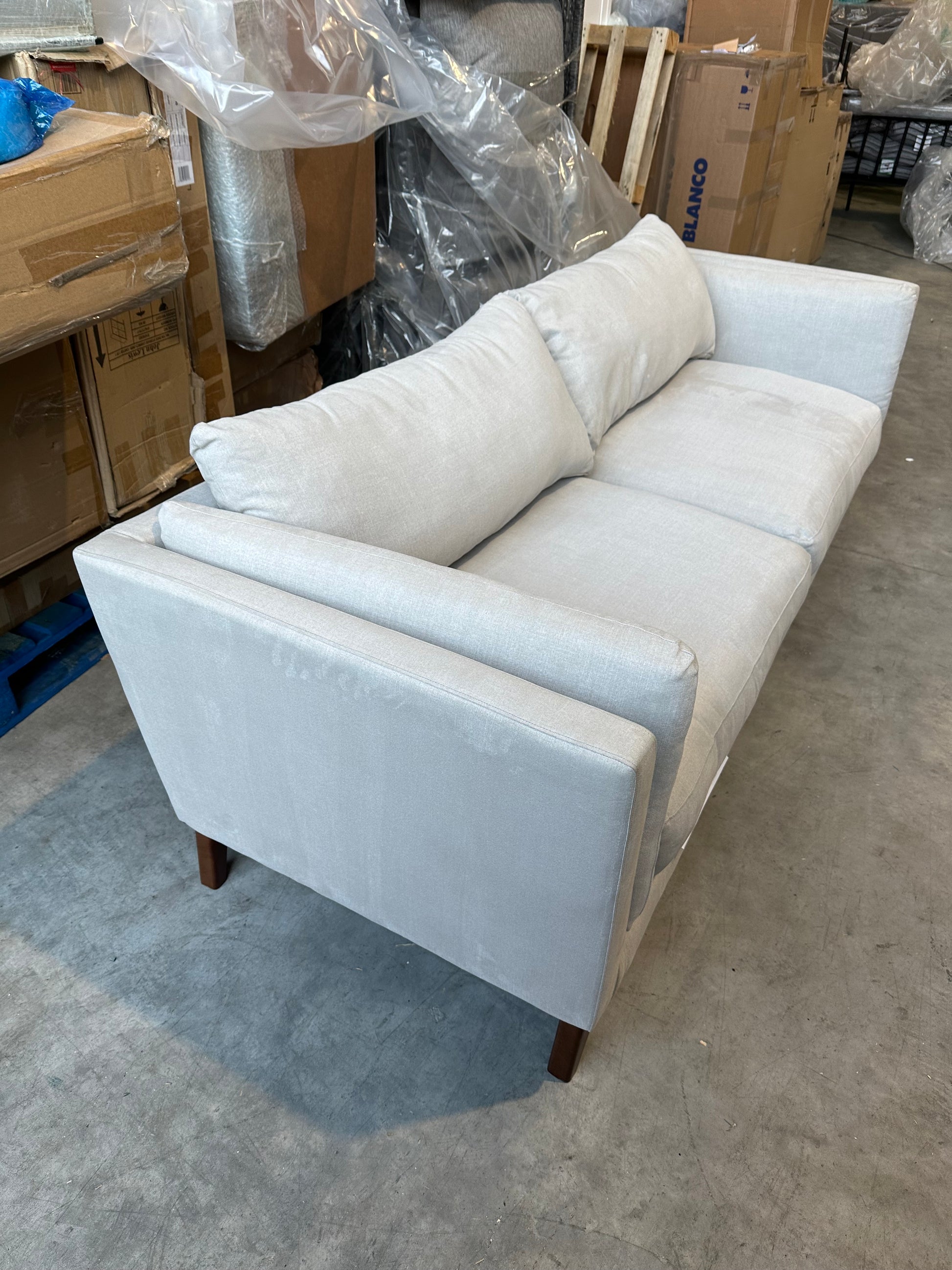 John Lewis Trim Grand 4 Seater Sofa Soft Weave Clay