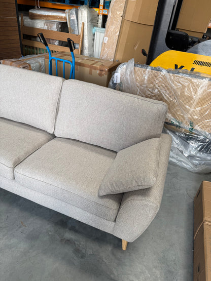 John Lewis Ambleside Large 3 Seater Sofa, Light Leg, Textured Weave Natural