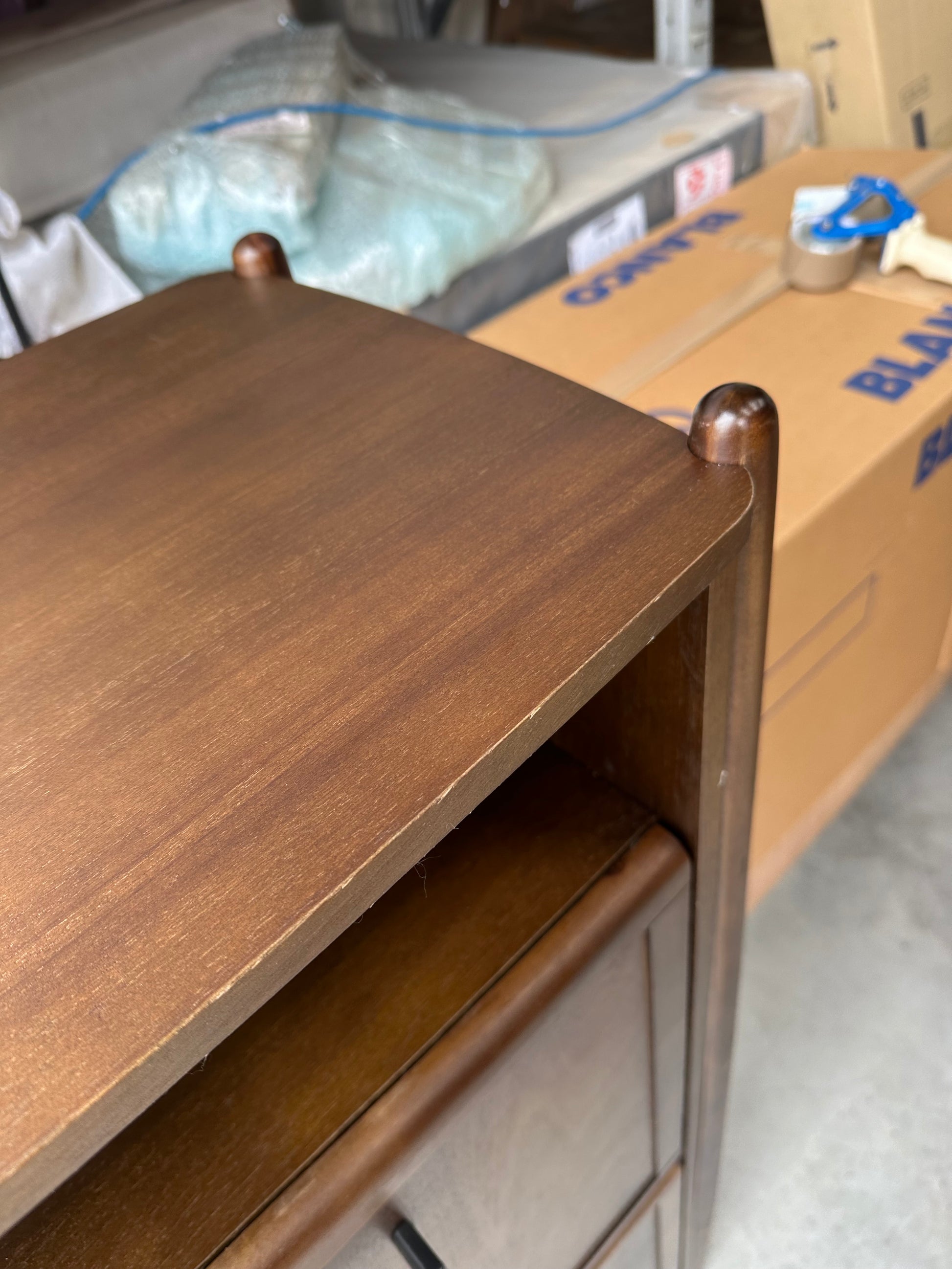 John Lewis Mid Century Shoe Cabinet, 2 Tier, Natural Honey