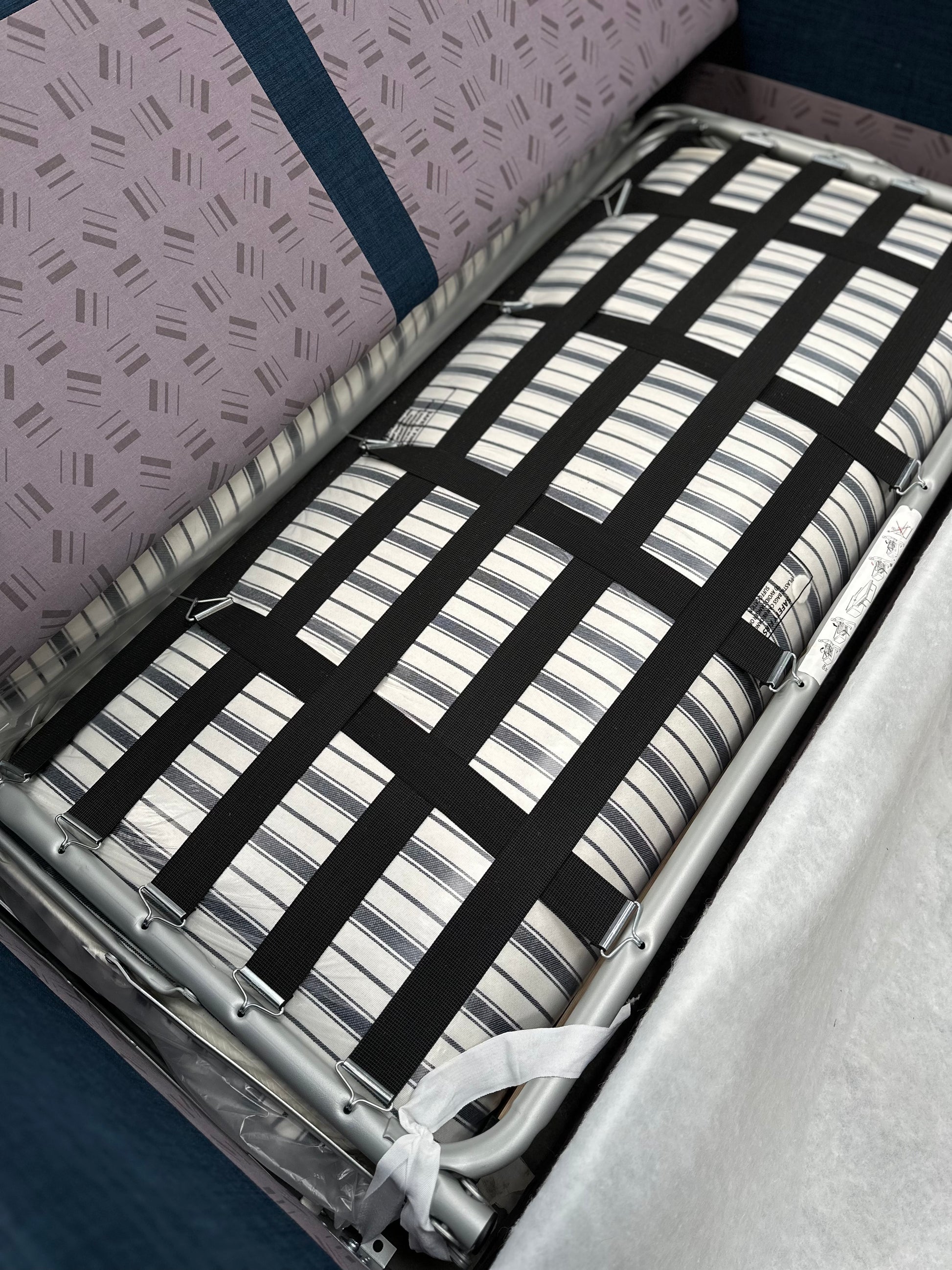John Lewis Bailey II Medium Sofa Bed, Light Leg, Navy