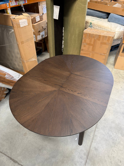 John Lewis Notch Extending 4-6 Seater Round Dining Table, Dark Stain