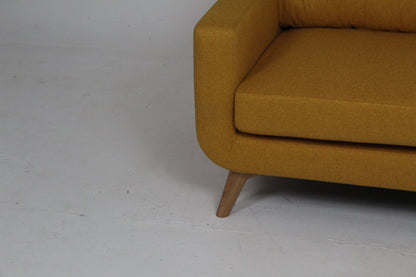 John Lewis Barbican Medium 2 Seater Sofa, Light Leg in Tweed Mustard