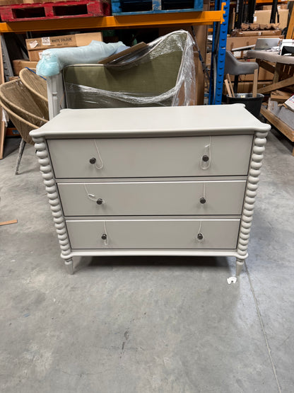 John Lewis Chest of Drawers Bobbin 3 Drawer Grey