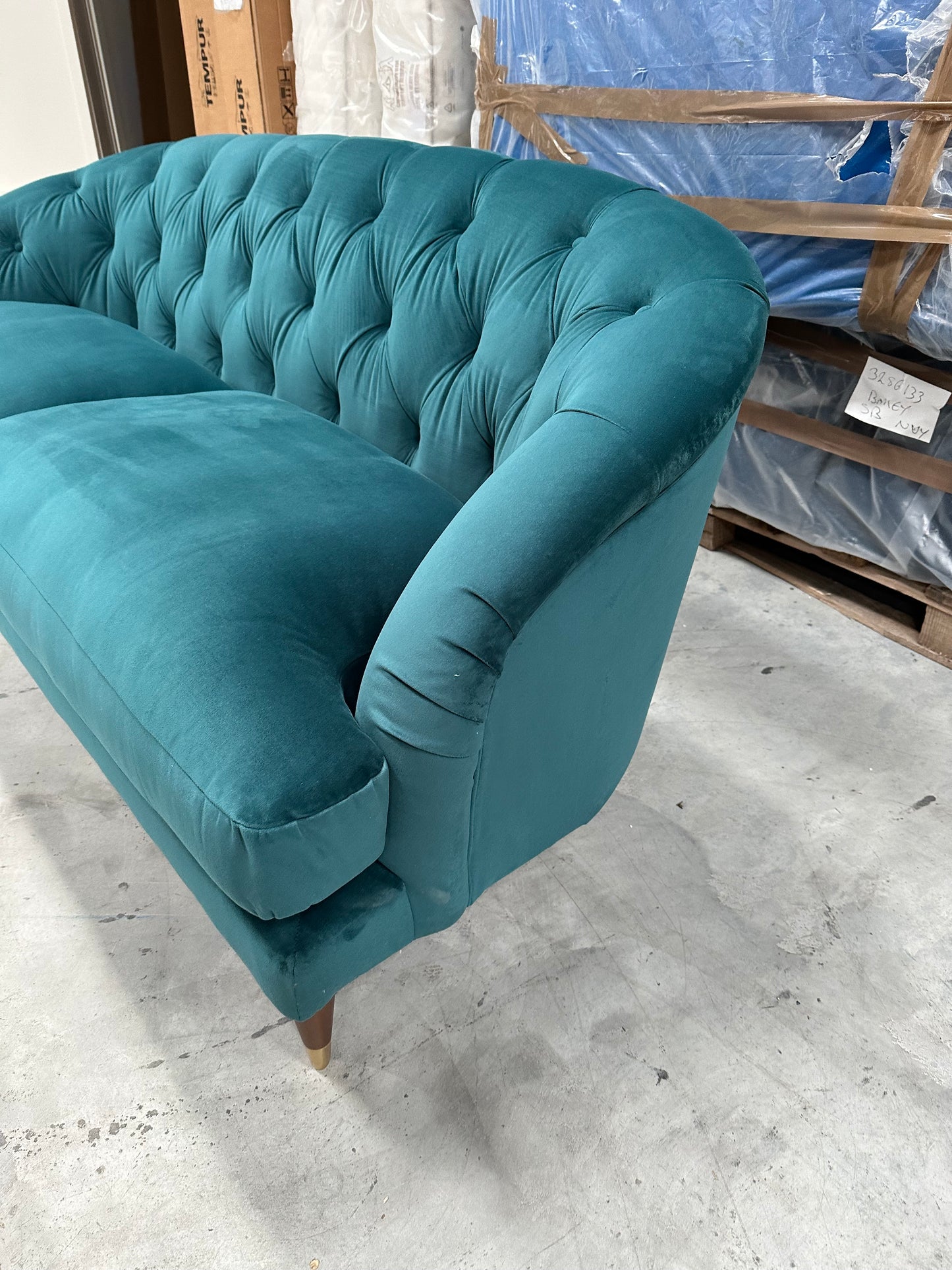 John Lewis + Swoon Radley Large 3 Seater Sofa, Wildwood Green Velvet