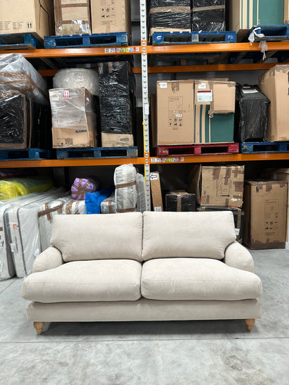 John Lewis Clover Large 3 Seater Sofa, Light Leg, Fine Chenille Natural