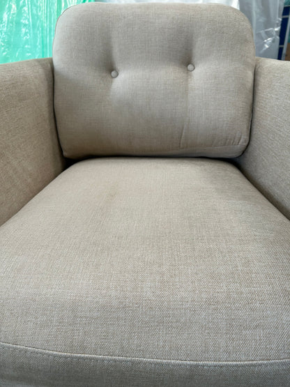John Lewis Arlo Armchair Easy Clean Chenille Natural