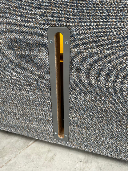 Vispring Viola Full Depth Upholstered Headboard Super King Size Boucle Sodalite