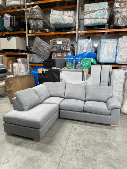 John Lewis Camden 5+ Seater LHF Corner End Chaise In Charm Pale Grey