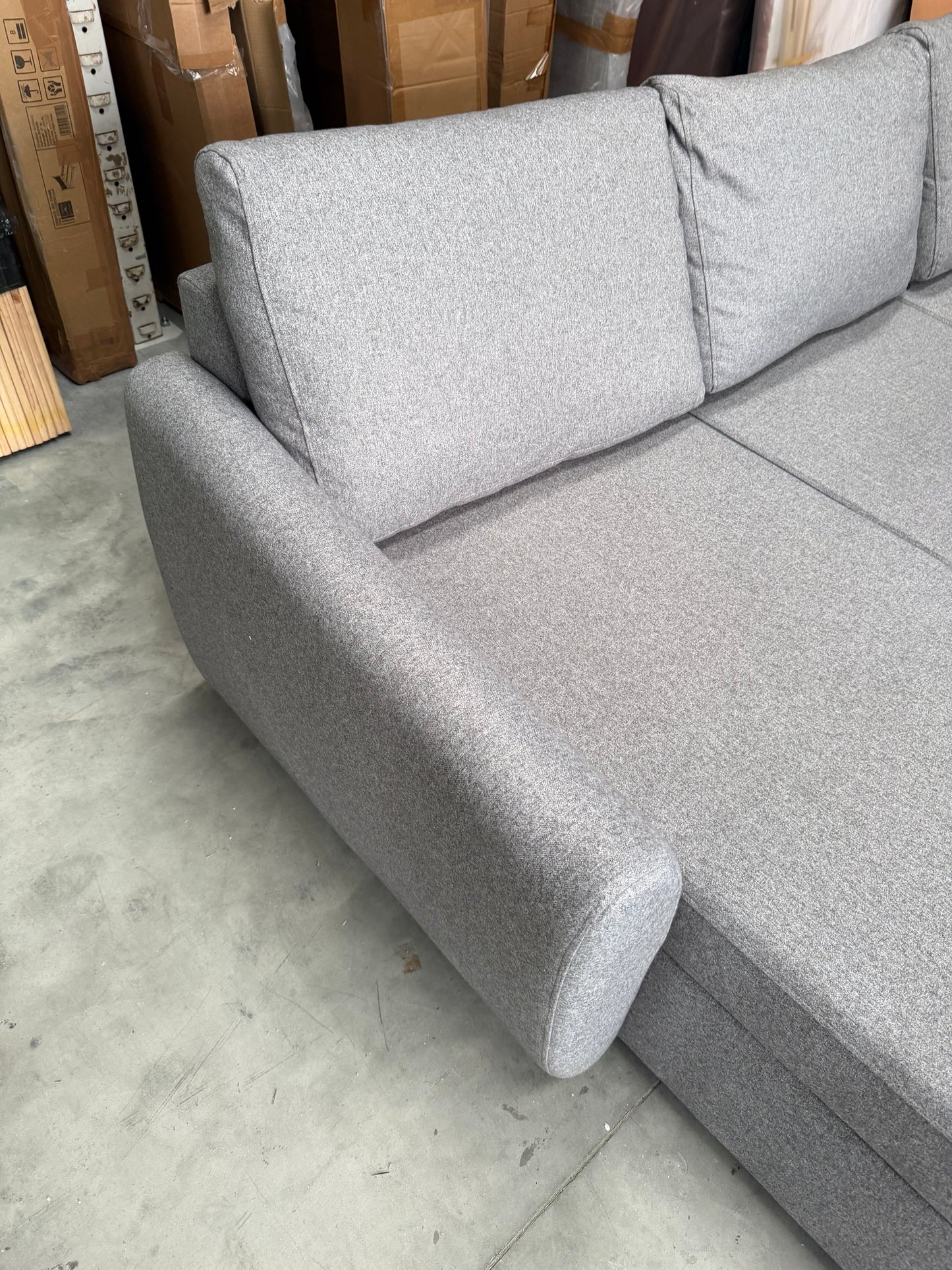 John Lewis Sofa Bed with Storage Sansa Splayed Arm in Tweed