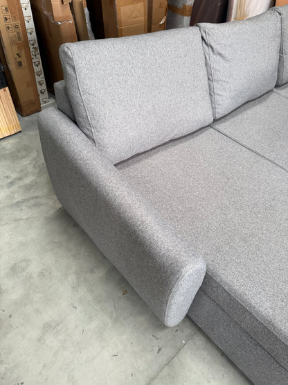 John Lewis Sofa Bed with Storage Sansa Splayed Arm in Tweed