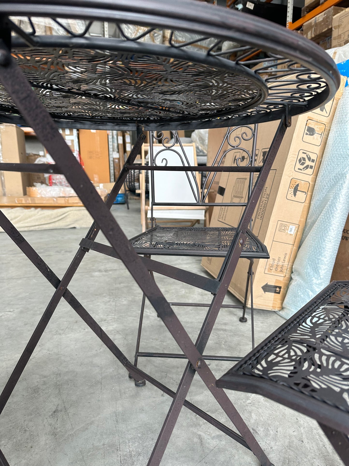 Gallery Direct Brindisi 2-Seater Folding Garden Bistro Table & Chairs Set